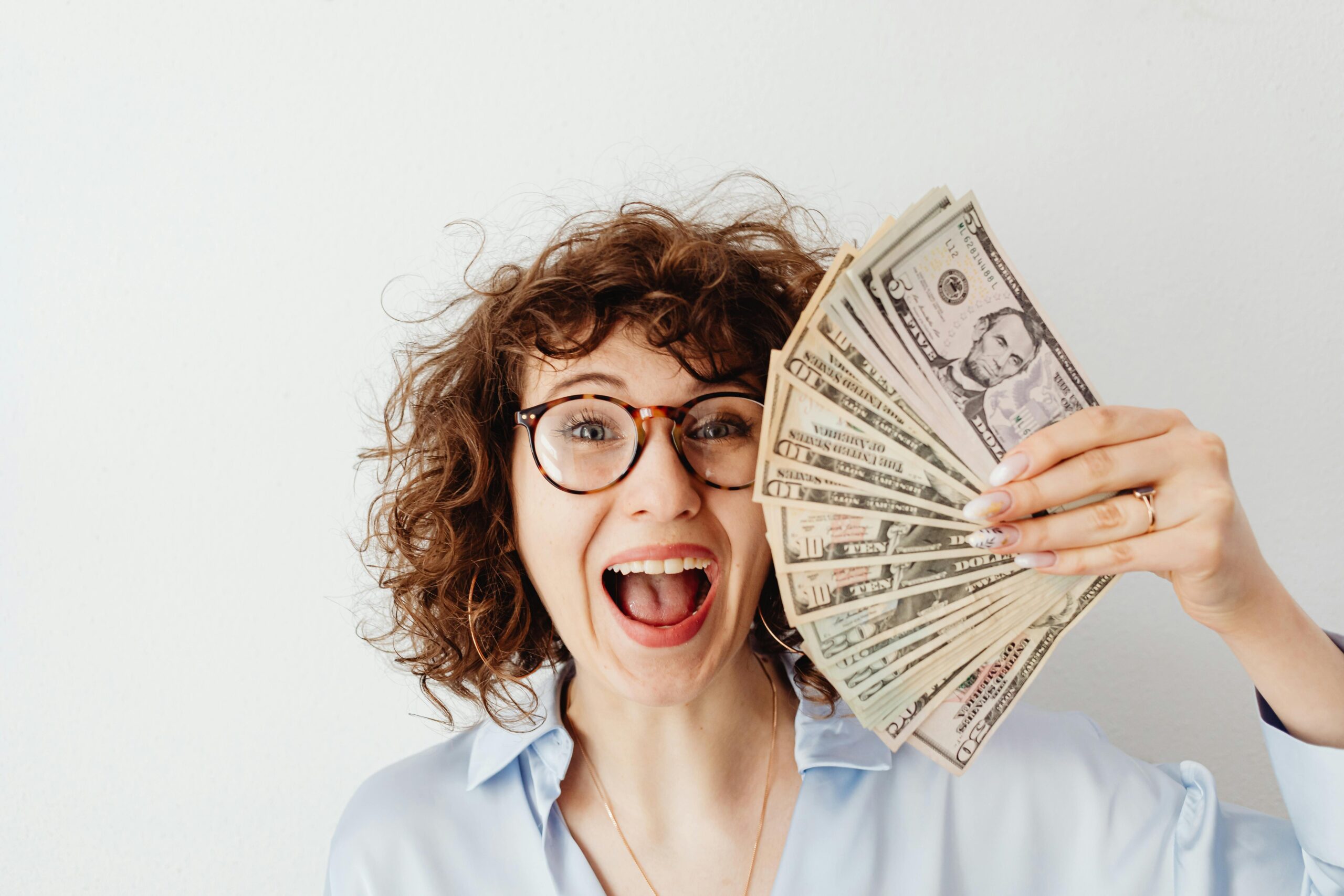 women with money and is happy